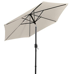 LOVE STORY Sombrilla Ø2.3M, Parasol abatible de 7.5 pies, Adecuado para balcón, terraza, Patio Trasero UV50 +, Blanquecino características