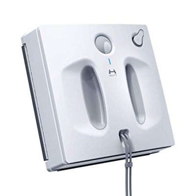 HUTT Robot Limpiador Ventanas, Robot Limpieza Vidrio Función Transmisión Voz, Tanque Agua Inteligente 150ML, Grosor 7,6CM Trapo, Control Remoto