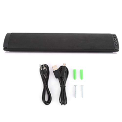 Barra de Sonido Inalámbrica Bluetooth, Altavoz de Pared de Sonido Estéreo 3D, Reproductor de Música HiFi con Reducción de Sonido Inteligente, Barra de características