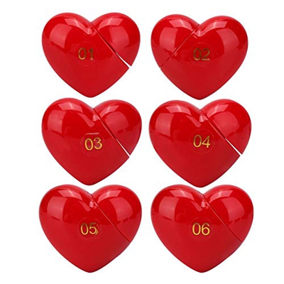 6 Piezas Set de Brillo de Labios, Lápiz Labial Mate Impermeable de Larga Duración En Forma de Corazón Brillo Labial, Regalos Exquisitos Para Mujeres Y