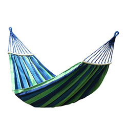 Hamaca Colgante de Tela, 260X80CM Ultraligera Hamaca Colgante, Hamaca de Algodón al Aire Libre Cama Portátil de Lona, 200KG Carga, para Jardín Acampad en oferta