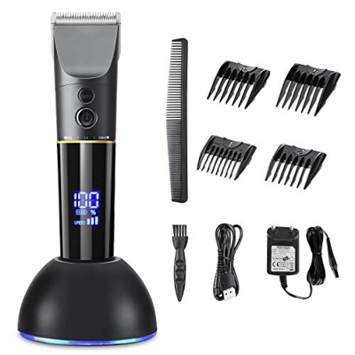 TOGETOP Cortapelos Hombre Profesional, Recortadora de Cabello para Hombres, Recortadora de barba electrónica LCD, con Batería Recargable