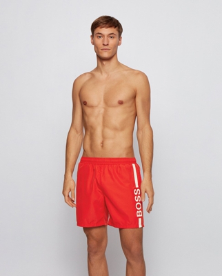Boss - Bañador Bermuda De Hombre Tipo Short Con Logo Estampado