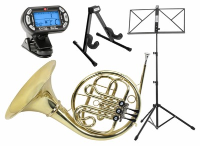 Cuerno Francés Trompa Instrumento Viento Profesional Set Soporte Atril Afinado