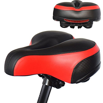 PULEN Sillín para Bicicleta Suave y Grueso Asiento Largo Cómodo de Bicicleta para Bici de Montaña Carretera Sillín con Reflector para Ciclismo Trekkin