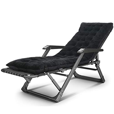 Silla reclinable Acolchada de Gravedad Cero Acolchada, tumbonas Plegables Sillón de Masaje más Amplio Reposabrazos Sillas reclinables de Patio Almohad