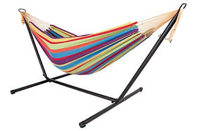 Spetebo Outdoor - Hamaca doble con estructura (285 x 120 x 110 cm, soporta hasta 150 kg)