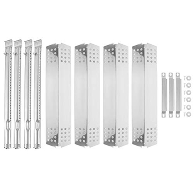 Kit de piezas de repuesto para parrilla, kit de repuesto de protector de placa de calor para quemador apto para modelos Charbroil 463241113/463449914,