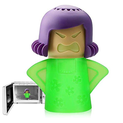 Angry Mama Limpiador de microondas, limpiador a vapor para horno microondas, vaporizador de mamá enojada que limpia las manchas de suciedad fácilmente