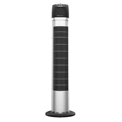 Cecotec Ventilador de Torre EnergySilence 850 Skyline. 45 W, Altura 33", Motor de cobre, 3 Velocidades, Oscilación automática de 70 grados, Temporizad
