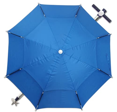 Sombrilla Playa/Jardín Ø 200 cm Antiviento, mástil Aluminio, Parasol para terraza, Altura Ajustable, Jardín, Camping Piscina, Inclinable Plegable 360°