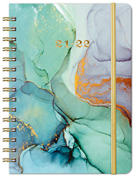 Agenda semanal y mensual de 2021-2022, con pestañas para cada mes, de 16 x 21,3 cm, de julio 2021 a junio 2022, con tapa dura flexible y papel grueso, precio