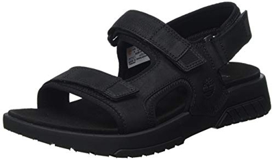 Timberland Anchor Watch Back Strap, Sandalias Hombre, Negro Black Full Grain, 50 EU