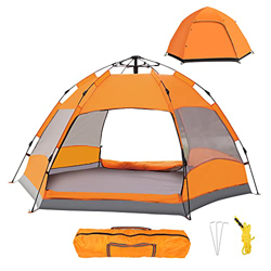 Tienda de campaña emergente Espaciosa para 2-4 personas, tiendas de campaña ventiladas e impermeables para acampar, senderismo, fiestas familiares, ex precio