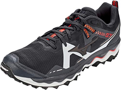 Mizuno Wave Mujin 7, Zapatillas para Carreras de montaa Hombre, Indiaink Blk Ignitionred, 44 EU