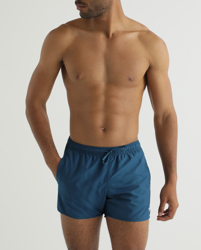 Emporio Armani - Bañador Bermuda De Hombre Liso Azul en oferta