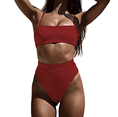 DURINM Conjuntos de Bikinis para Mujer Push Up Bikini Traje de baño de Tanga de Cintura Baja Trajes de baño Mujer Bikini Bandeau