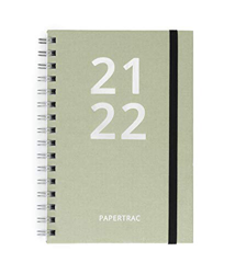 Papertrac - Agenda 21-22 Grey - Semana Vista - 160 páginas - Tamaño A5-14 x 21,2 cm en oferta