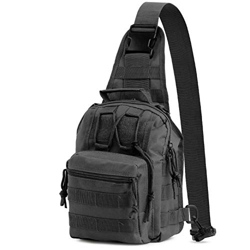Idefair Bolsa de pecho táctica, impermeable militar Sling Molle Bolso de hombro Mochila de pecho Ligero Sling Messenger Pack Mini bolsa de camping par características