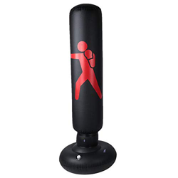 Alomejor Saco De Boxeo De Pie Equipo De Entrenamiento Bxing Saco De Boxeo Inflable para Entrenamiento De Patada De MMA(Black) características