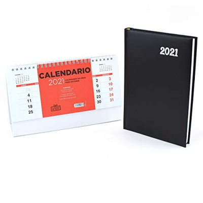 Agenda 2021 , 21 x 15cm, Día por Página, Semana Vista, Regalamos un Calentario para su año 2021 Feliz Año (2021)