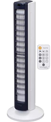 Iris Ohyama, Ventilador de columna / Torre ultrapotente, silencioso y oscilante con control remoto - Woozoo - TWF-C82T - Blanco, 42 W, rango de 10 m en oferta