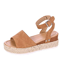 riou Sandalia de Plataforma para Mujer, Verano Casual Alpargatas de Cuña Plateau Moda Sandalia de Mujer Estilo Bohemio,Fondo Grueso Sandalias precio