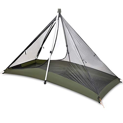 GEERTOP 1 persona 3 temporadas 20D Tienda de campaña - 210 x 90 x 105 cm - con mochila ultraligeria para acampañada, senderismo, escalada