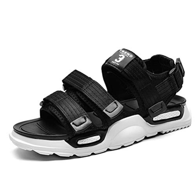 XIDISO Sandalias deportivas al aire libre para hombre, sandalias de trekking con cierre de velcro, zapatos al aire libre, zapatos casuales, sandalia t