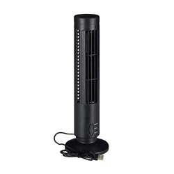 Relaxdays Ventilador USB, Torre para Escritorio y Oficina, 2 Velocidades, Plástico, 33 x 10,5 cm, Negro en oferta