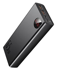 Baseus Power Bank, Cargador Portátil USB C de 65W 20000mAh, Paquete de Batería de Carga Rápida PD3.0 QC4.0 con Pantalla LED para iPhone 12 11 XS Samsu características