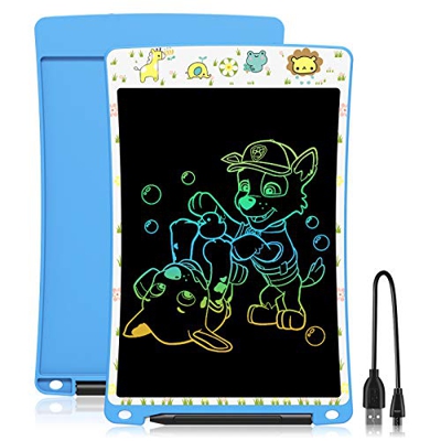WOBEECO Tableta de Escritura LCD 10 Pulgadas Recargable| Tablet para niños | Ideal como Pizarra Digital para Aprender a Leer y Escribir | Juguete Educ