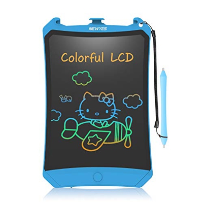 NEWYES Tableta de Escritura LCD 8,5 Pulgadas | Tablet para Dibujar para Niños. Colores Más Brillantes. Pizarra electrónica para Aprender a Leer, Escri