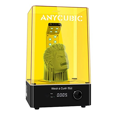 ANYCUBIC Wash & Cure Plus - Máquina de lavado y endurecimiento 2 en 1 para impresoras LCD/DLP/SLA 3D con mesa de endurecimiento giratoria 360° para Ph