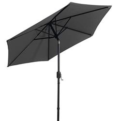 LOVE STORY Sombrilla Ø2.3M, Parasol abatible de 7.5 pies, Adecuado para balcón, terraza, Patio Trasero UV50 +, Gris en oferta