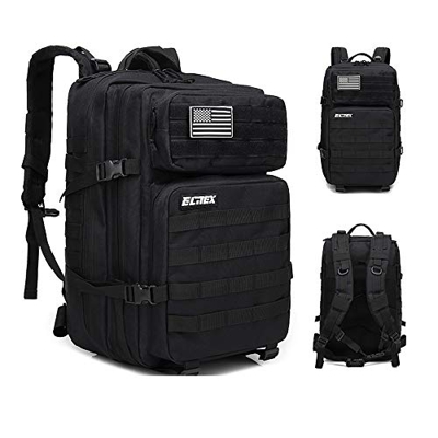 Elitex Mochila Táctica 25L Militar (Negro)