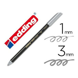 Rotulador edding punta fibra 1200 plata n. 54 -punta redonda 1-3 mm (Pack de 10 características