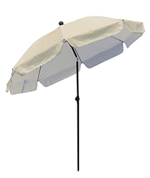 Parasol de Jardín/Playa Ø 2 m, Sombrilla de jardín con UPF 50+, Inclinable, Portátil y Resistente al Viento, Bolsa de Transporte, Tubo de hierro 22/25 características