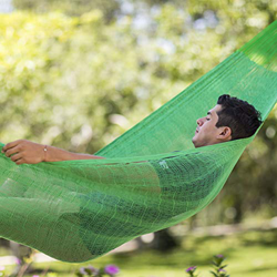 MacaMex Hamaca de malla mexicana, doble, color verde claro en oferta