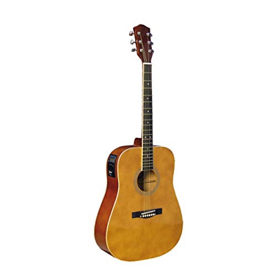 guitarra acústica electrificada con Tuner Integrado Gold Yellow