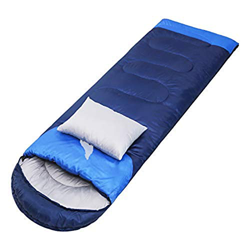 thematys Cómodo Saco de Dormir con Forro de algodón - Saco de Dormir de Momia Acampar, Festivales y Pesca - 2 Colores Diferentes (Azul Oscuro, Peso 1, características