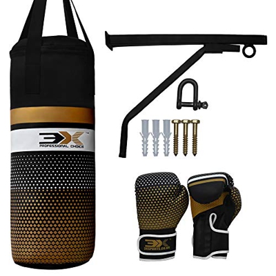 Juego de saco de boxeo para niños, saco de boxeo y guantes rellenos de 2 pies, juego de saco de boxeo para niños, saco de boxeo y boxeo, guantes para 