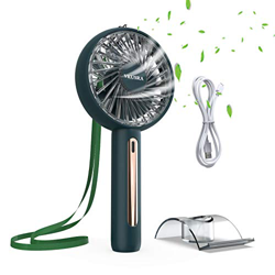 Mini Ventilador de Mano, VKUSRA Portátil Ventilador USB con 4 Velocidades Ajustables y Vertical Gira de 30 Grados Fan para al Hogar, Oficina, Viajes,  precio