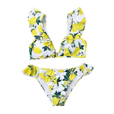 VODMXYGG Bikinis Mujer Impresión Traje de baño Mujer Brasileños Bikinis Conjuntos de Bikini Estampados para Mujer