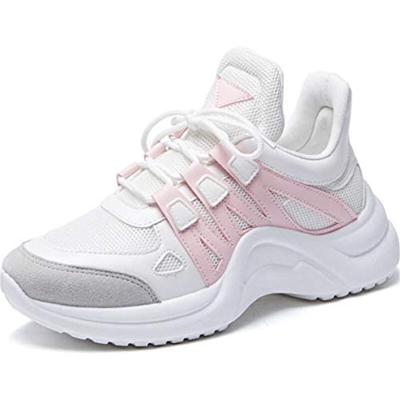 Las Mujeres vulcanizan Las Zapatillas de Deporte de Primavera Verano Transpirable Entrenadores Damas Plataforma de tacón Exterior Zapatos Casuales