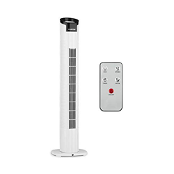 Klarstein Mana Peak - Ventilador de torre, 3 velocidades, 3 modos ventilación, Oscilación conmutable 80°, Caudal 442,8 m³/h, Potencia 50 W, Temporizad en oferta