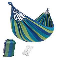 1-2 Personas Hamaca Jardin 200KG Capacidad de Carga Amacas Colgantes Exterior de Lona Transpirable y Cómoda para Camping Patio Interior y Exterior (Az precio