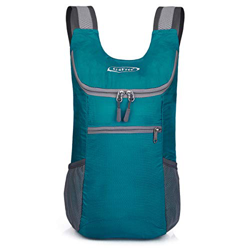 G4Free 11L Mochila Pequeña Plegable Ultraligero para Viajes Camping Deporte Ciclismo Senderismo Hombre Mujer (Azul Pavo Real) en oferta