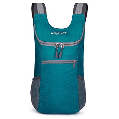 G4Free 11L Mochila Pequeña Plegable Ultraligero para Viajes Camping Deporte Ciclismo Senderismo Hombre Mujer (Azul Pavo Real)