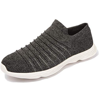 Zapatillas Casuales para Hombre Calzado Deportivo Bajas de Moda Sandalias de Verano Ligeras y Transpirables Gris Negro 42